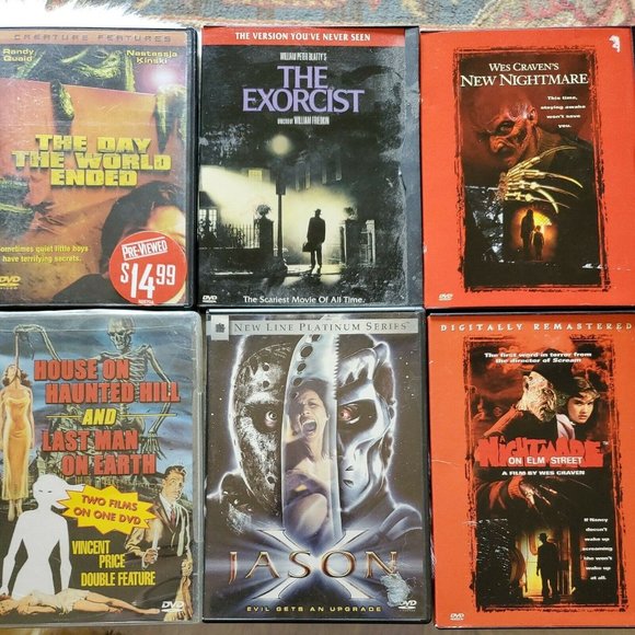 Horror 6 DVD Lot - The Exorcist, Nightmare, Jason X, The Day The World Ended,... - Picture 1 of 7